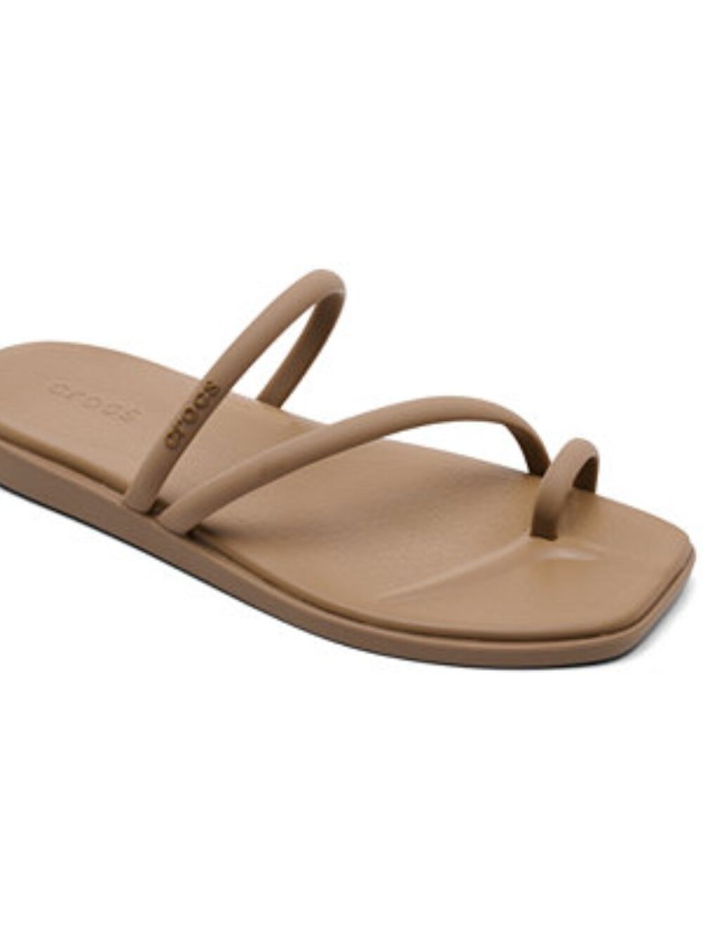 Crocs Miami Toe Loop Sandal Milk Chocolate Brown EUC Size 8